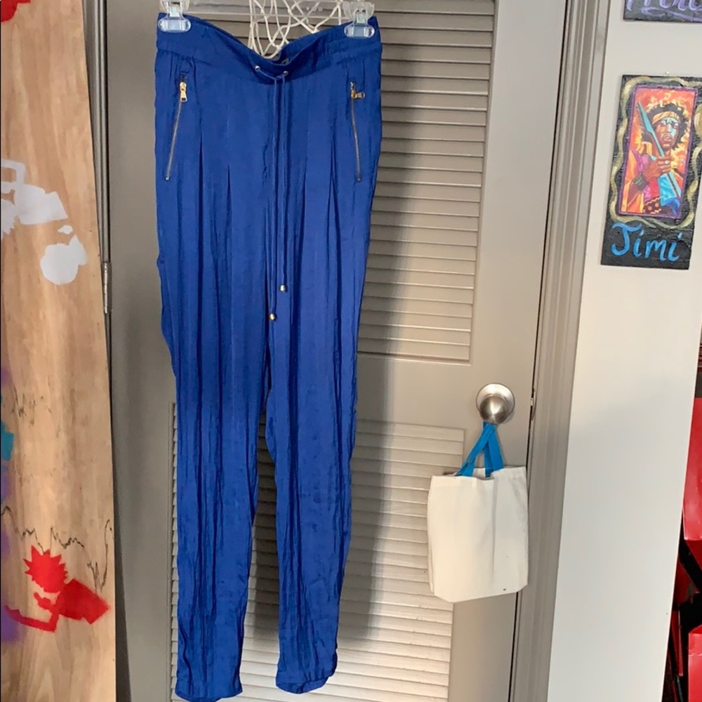 Zara Blue Silky Trousers